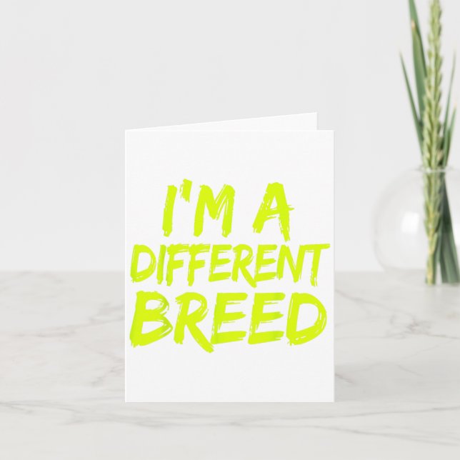 Carte I'm A Different Breed _ Ec Motivational Work Out  (Devant)
