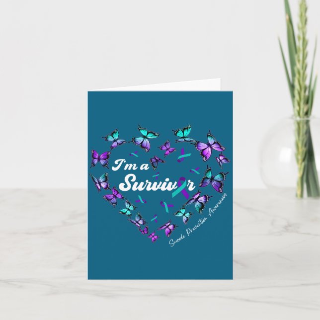 Carte I'm A Survivor Suicide Prevention Awareness Butter (Devant)