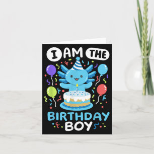 Carte Im Anniversaire Garçon Enfants Axolotl Anniversair