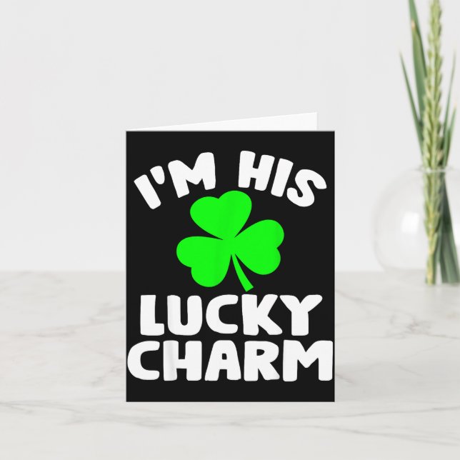 Carte I'm His Lucky Charm Funny Couples St Patrick's Day (Devant)