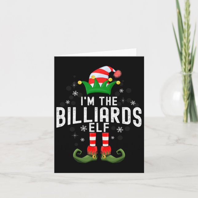 Carte Im Le Billard Elf Noël Famille Pjs Costume (Devant)