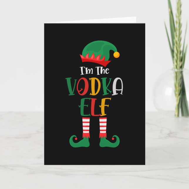 Carte Im L'Elf De La Vodka Noël Correspondant (Devant)