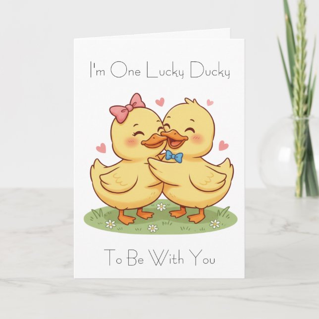 Carte I'm One Lucky Ducky Valentine's Day Card (Devant)