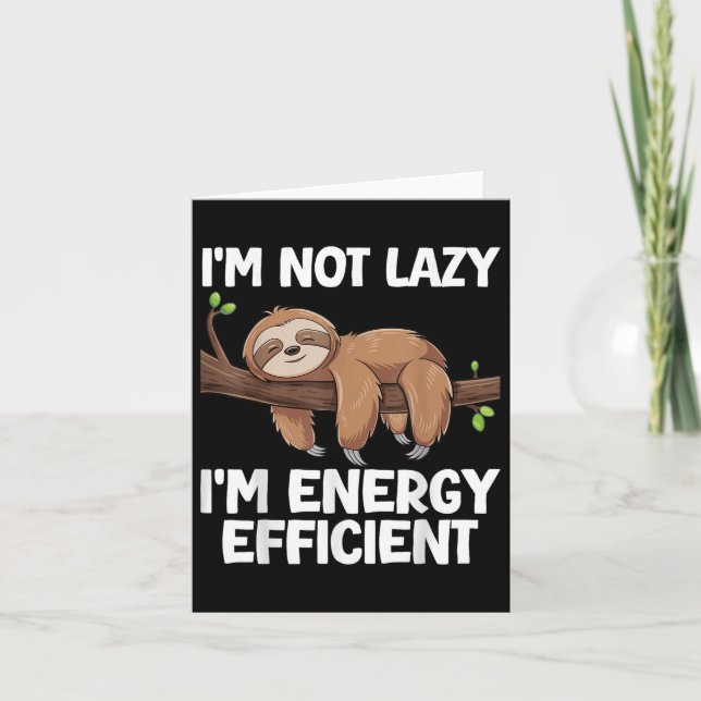 Carte Im Pas Lazy Im Économie D'Énergie Sloth (Devant)