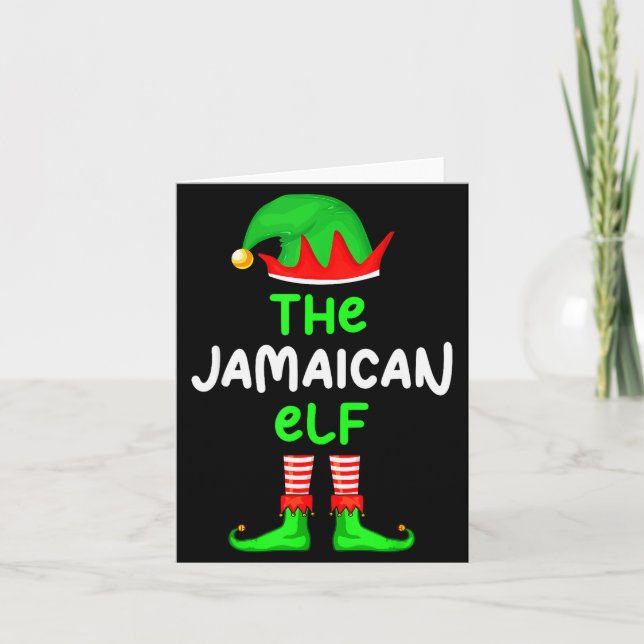 Carte I'm The Jamaican Elf Jamaica Christmas Funny Pajam (Devant)