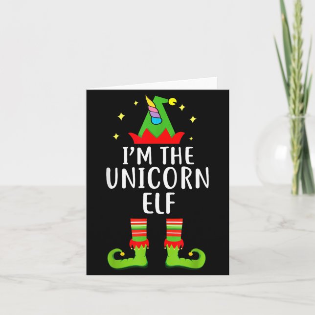 Carte I'm The Unicorn Elf Matching Family Group Christma (Devant)