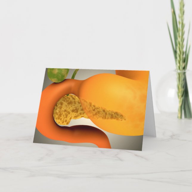 Carte Image conceptuelle de pancréas et d'estomac (Devant)