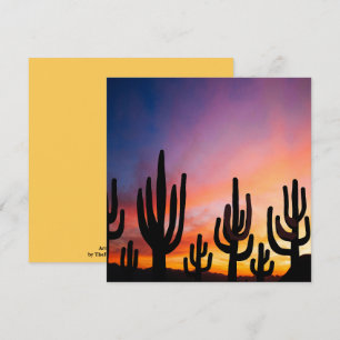 Carte Image du lever de soleil sur un paysage désertique