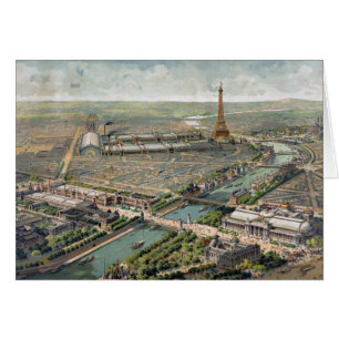Carte imagée vintage de Paris (1900)