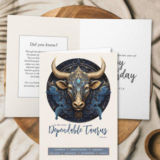 Carte Imaginaire céleste Zodiac Taurus Signal Anniversai