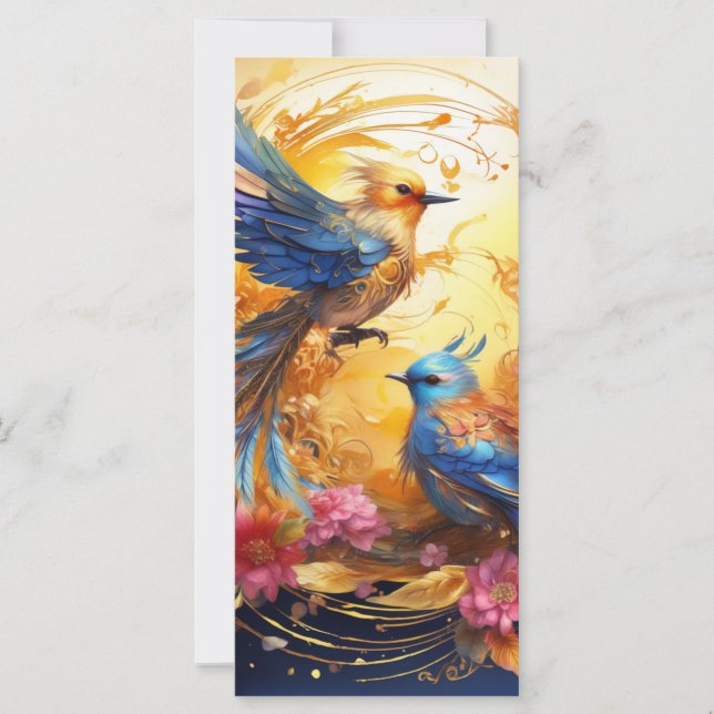 Carte Imaginaire coloré Oiseau Art (Devant)