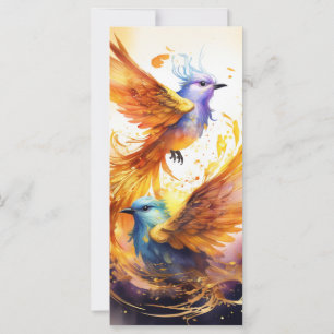 Carte Imaginaire coloré Oiseau Art