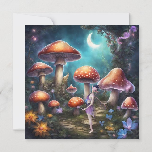 Carte Imaginaire Dream World Fairy and Mushrooms (Devant)