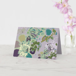 Carte Imaginaire Floral à la main couleur originale
