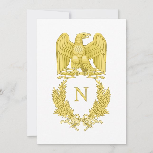 Carte impériale française d'invitation du napoléon (Devant)