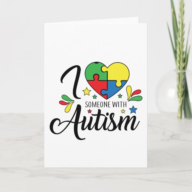 Carte Impression d'amour pour l'autisme (Devant)
