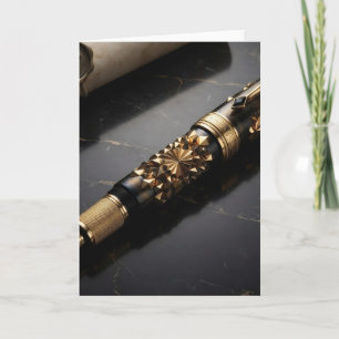 Carte Impression d'art de stylo plume de luxe
