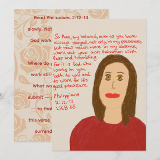 Carte Impression d'art Lectio de Philippiens 2:12‑13 Écr