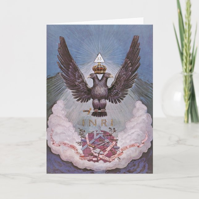 Carte Impression maçonnique vintage (Devant)