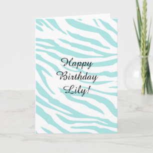 Carte Impression Sky Blue Zebra