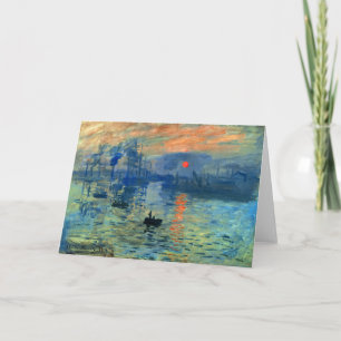 Carte Impression Sunrise, Soleil Levant, Claude Monet