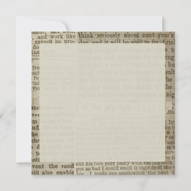 Carte Impression vintage (Devant)