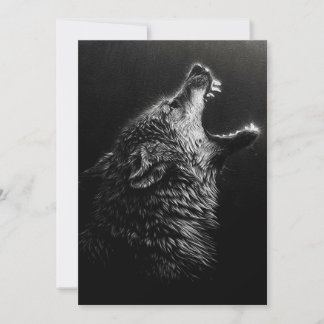 Carte Imprimer l'amour loup | Vintage Wolf Happy