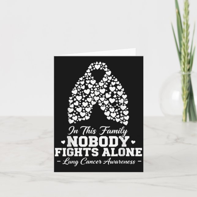 Carte In This Family Nobody Fights Alone Lung Cancer Shi (Devant)