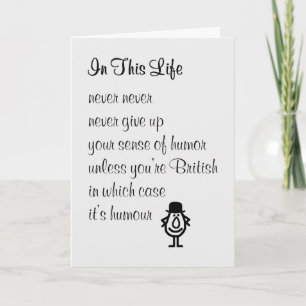 Carte In This Life - un poème amusant à venir