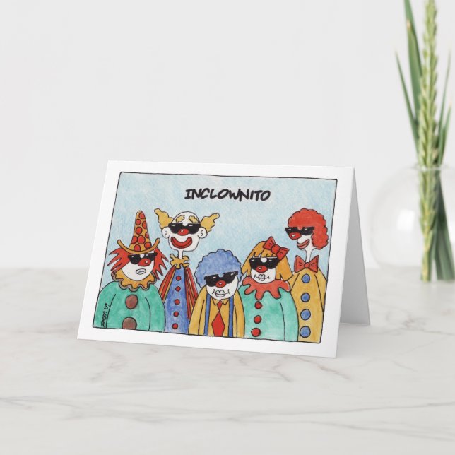 Carte Inclownito (carte de voeux) (Devant)