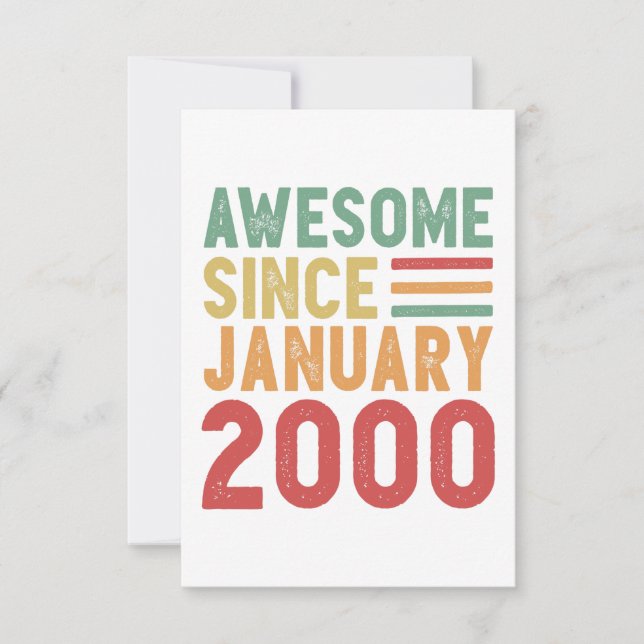 Carte Incroyable depuis 2000 Cadeau vintage pour 20e ann (Devant)