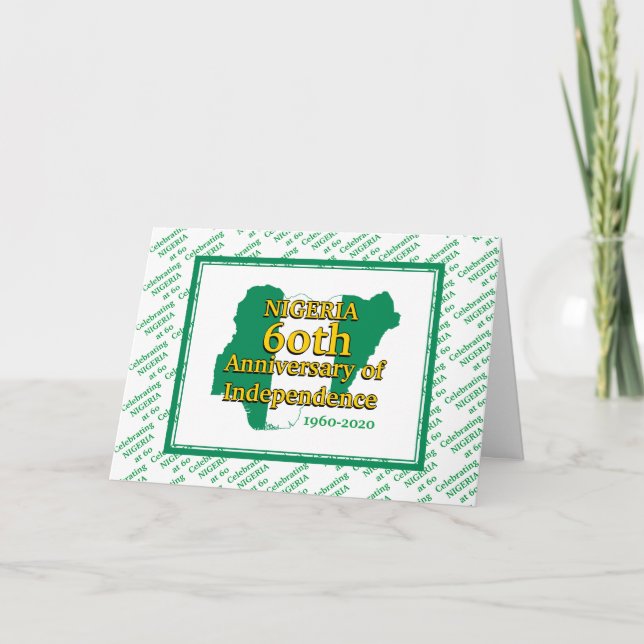 Carte INDÉPENDANCE NIGÉRIENNE | Nigeria, 60e anniversair (Devant)
