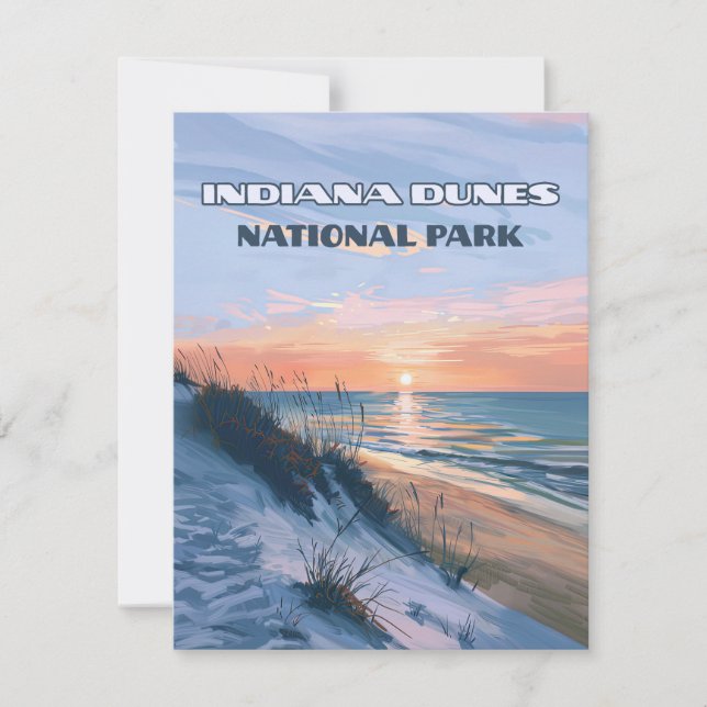 Carte Indiana Dunes National Park Lake Michigan Ca (Devant)