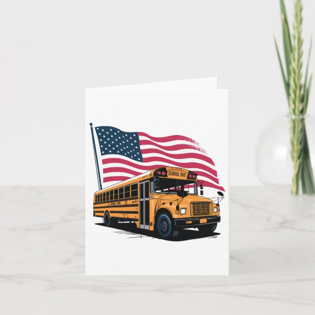 Carte Indicateur Usa du conducteur de bus scolaire (Devant)