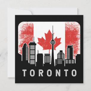 Carte Indicateur Vintage de Toronto Canada Skyline