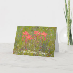 Carte Indien pinceau Fleur sauvage Art Faith Anniversair