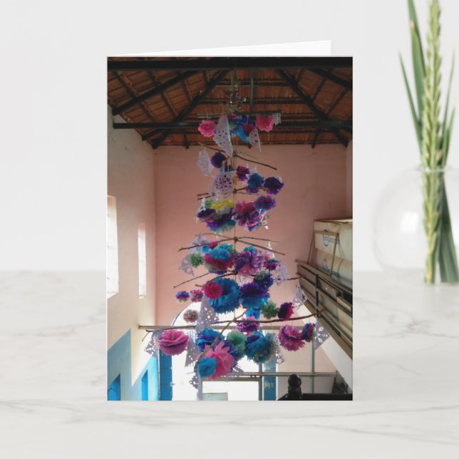 Carte indienne d'arbre de Noël (Devant)