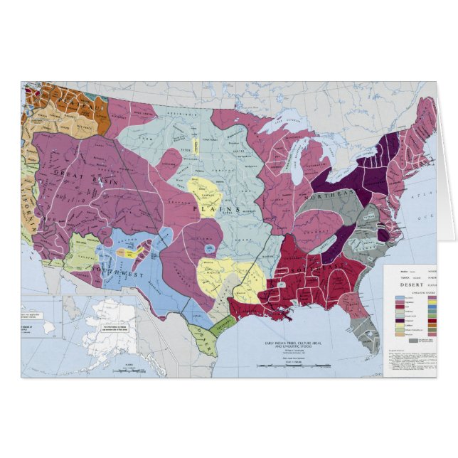 CARTE : INDIENS D'AMERIQUE (Devant horizontal)