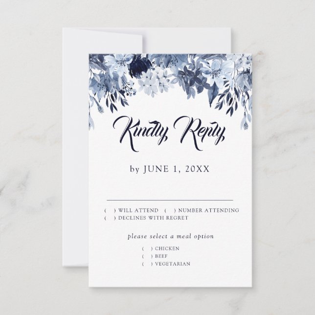 Carte Indigo Garden RSVP avec choix de repas (Devant)