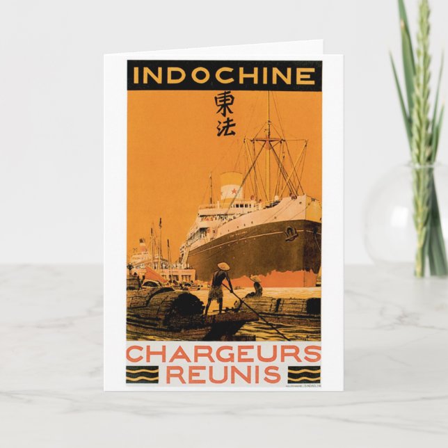 Carte Indochine Chargeurs Reunis (Devant)