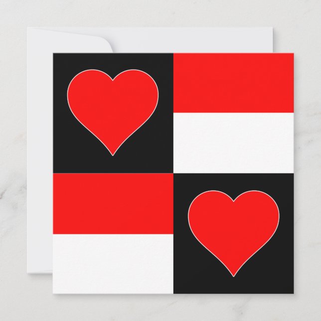 Carte Indonésie Drapeau Coeur patriotique Indonésien Sal (Devant)