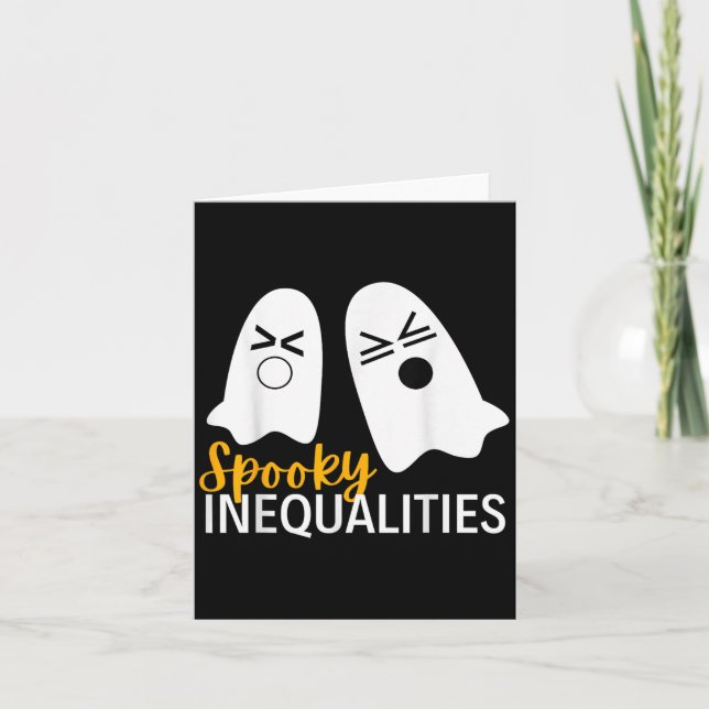 Carte Inégalités éffrayantes Fantôme Drôle Halloween Thé (Devant)
