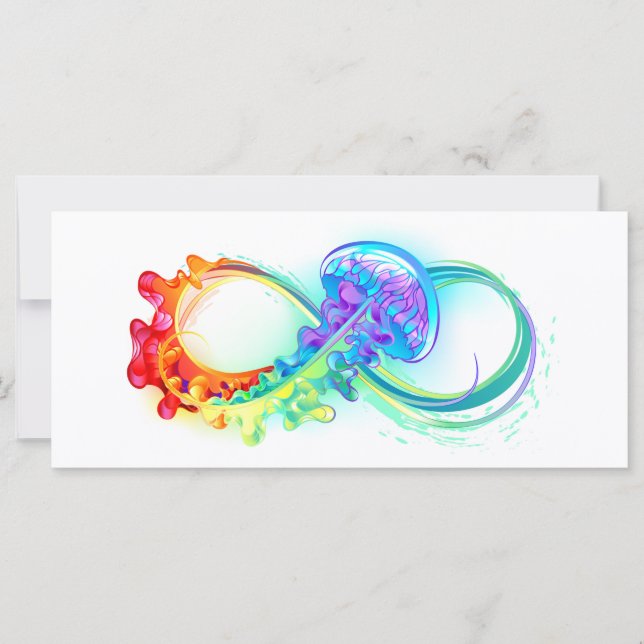 Carte Infinity avec Rainbow Jellyfish (Devant)