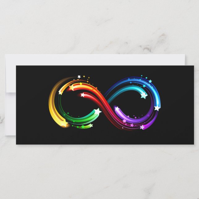 Carte Infinity symbol of rainbow comets (Devant)