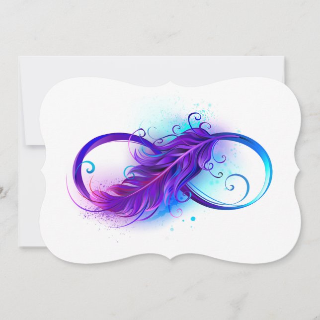 Carte Infinity with purple feather (Devant)