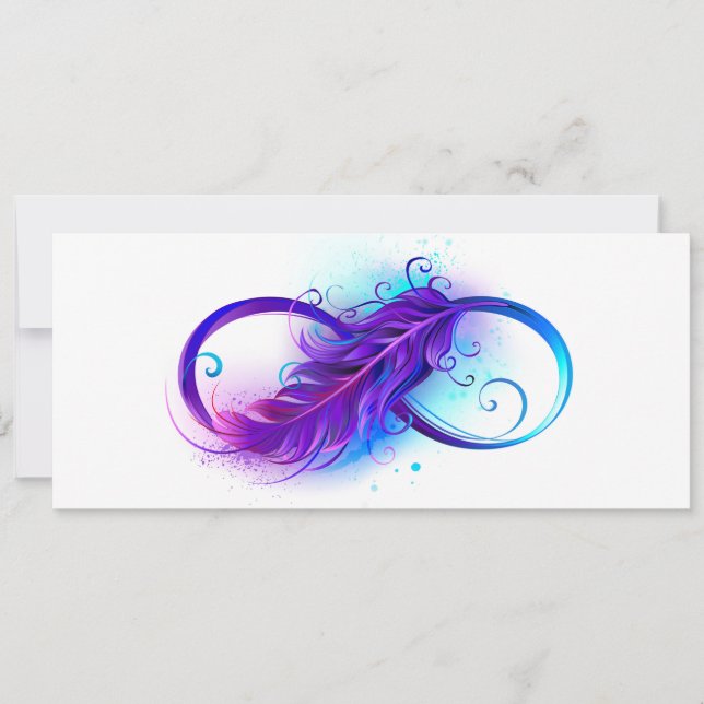 Carte Infinity with purple feather (Devant)