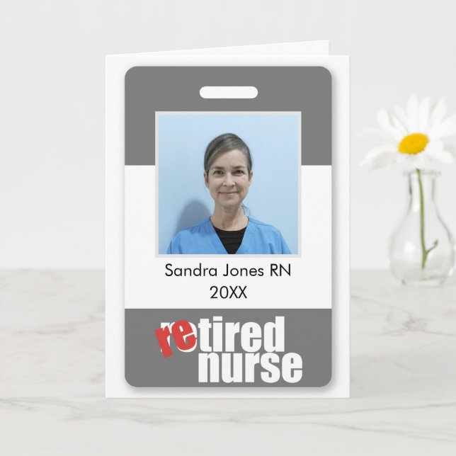 Carte infirmière à la retraite retraite retraite photo p (Petite plante)