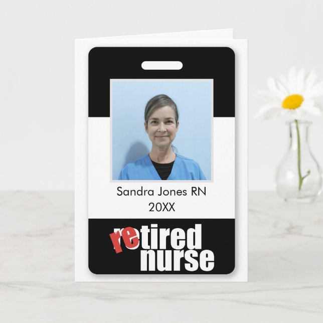 Carte infirmière à la retraite retraite retraite photo p (Petite plante)