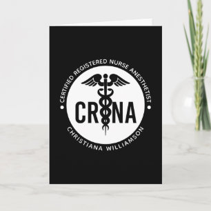 Carte Infirmière anesthésiste certifiée CRNA personnalis