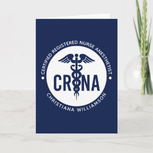 Carte Infirmière anesthésiste certifiée CRNA personnalis